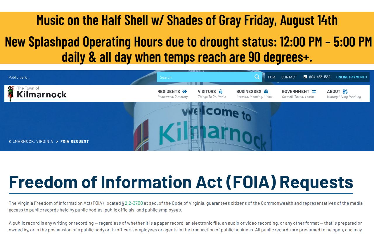 Kilmarnock FOIA record request form and police research fees