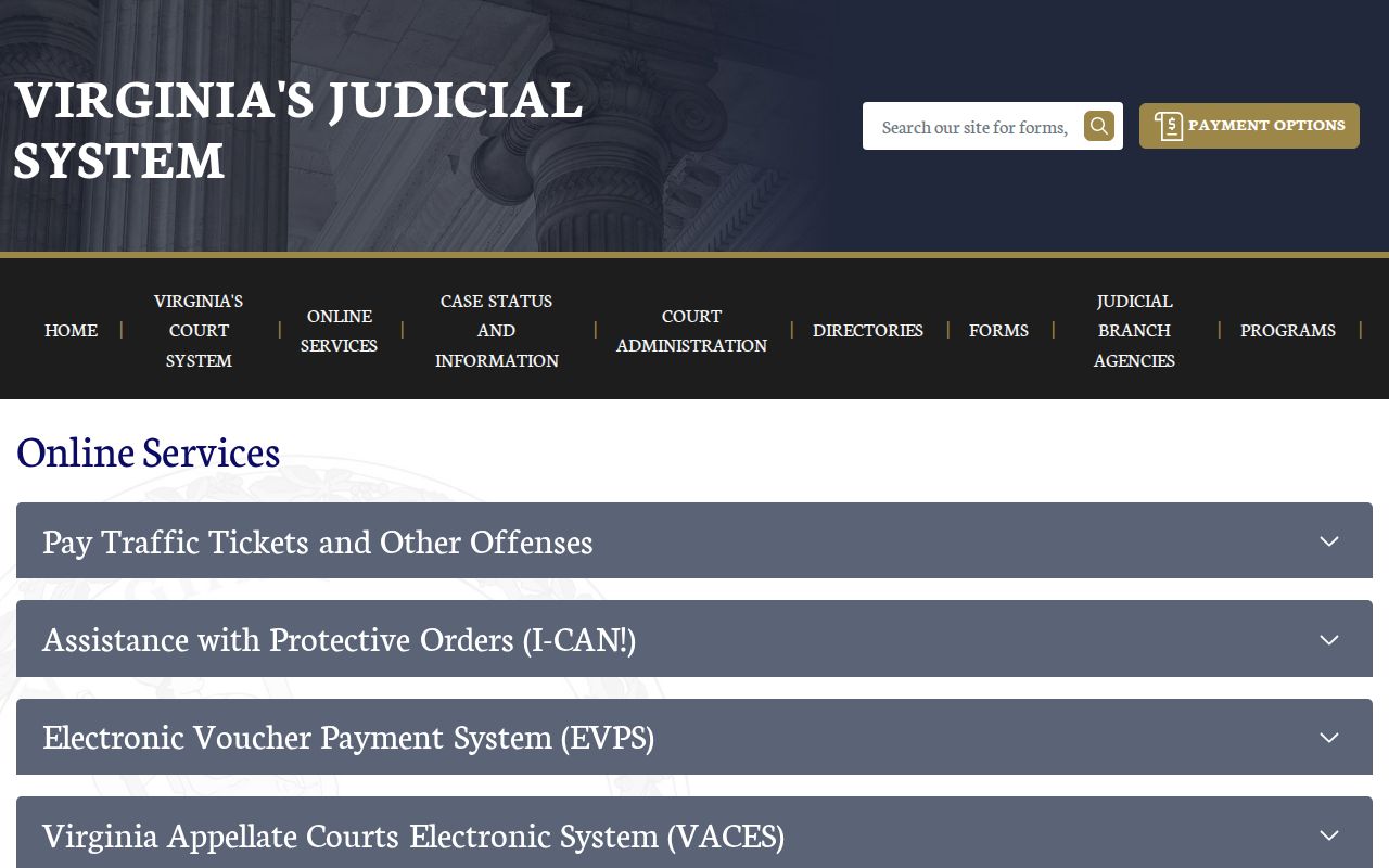Virginia online services for Lancaster County criminal court case searches