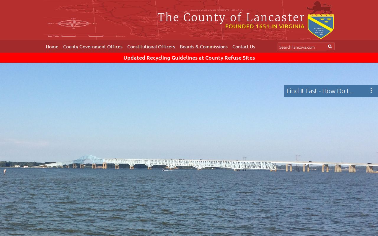 Lancaster County government department landing page for criminal record contacts
